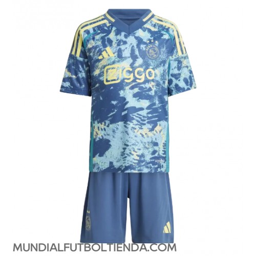 Camiseta Ajax Segunda Equipación Replica 2024-25 para niños mangas cortas (+ Pantalones cortos)